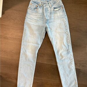 Levi 501 Light Blue Straight Jeans
